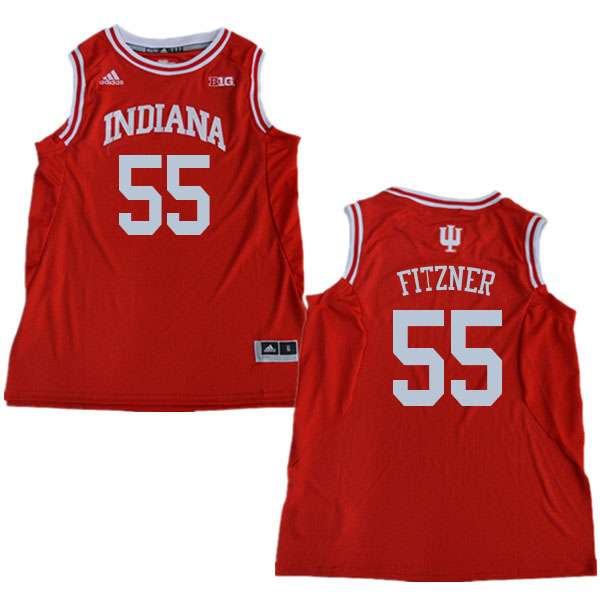 Men #55 Evan Fitzner Indiana Hoosiers College Basketball Jerseys Sale-Red